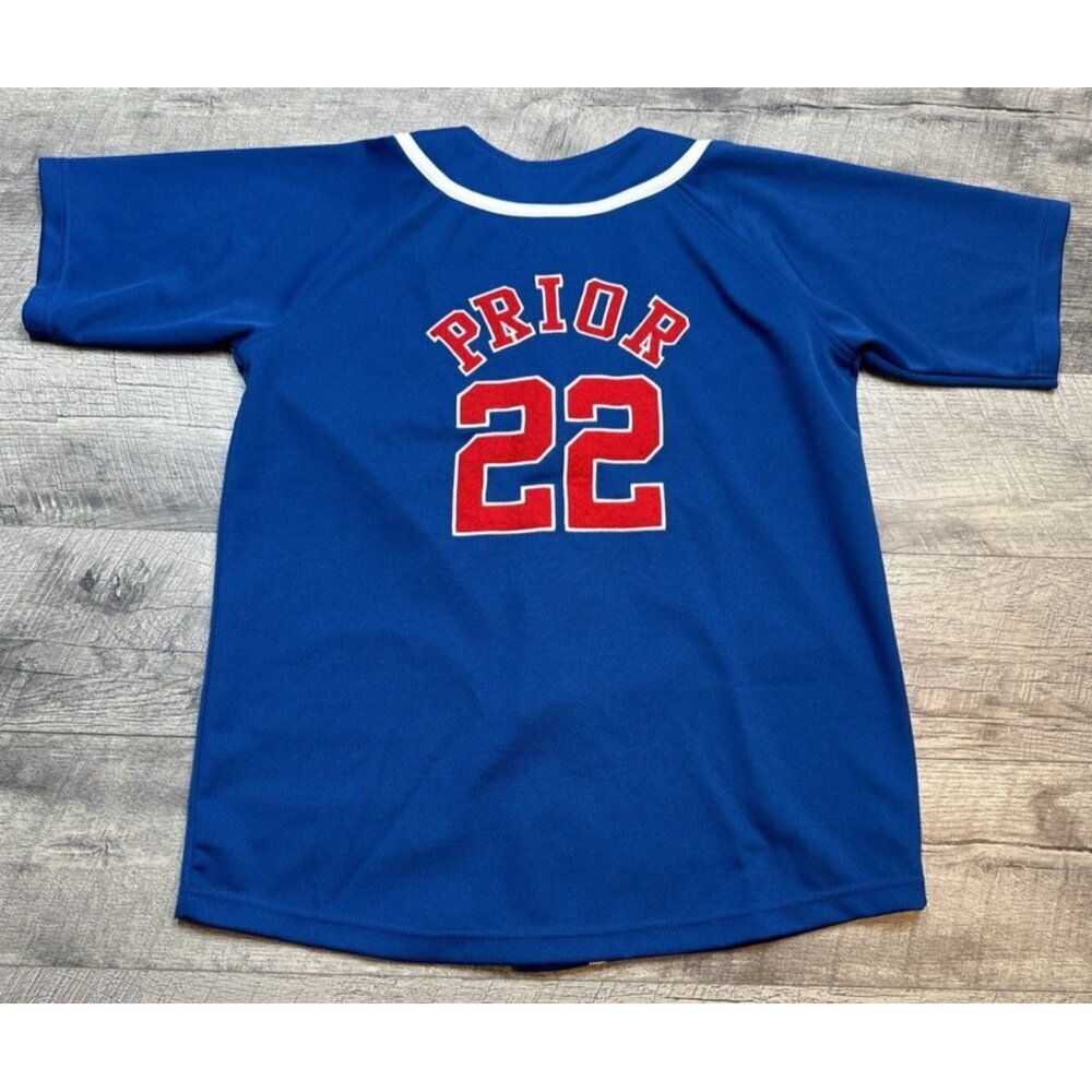 Nike Chicago Cubs Mark Prior Jersey Baseball #22 Youth Large 16-18 Blue Shirt